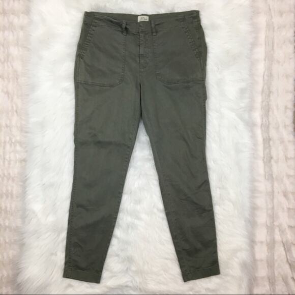 J. Crew 25 9" Cargo Toothpick Distressed Fatigue - Picture 5 of 7